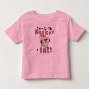 Pink Party  Monkey 1st Birthday Tshirts and Gifts