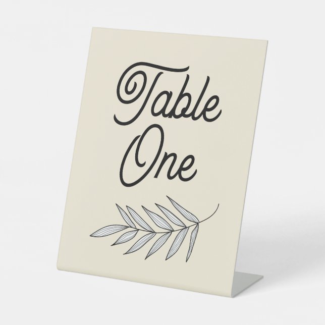 Pink party or wedding table numbers pedestal sign (Front)