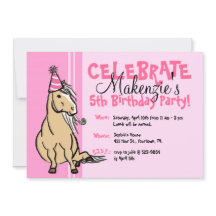 Pink Party Pony Girls Birthday