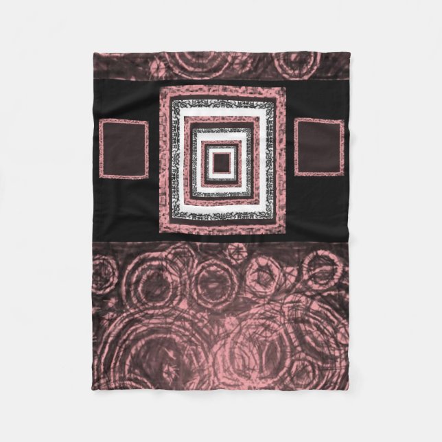 pink pasley custom fleece blanket (Front)
