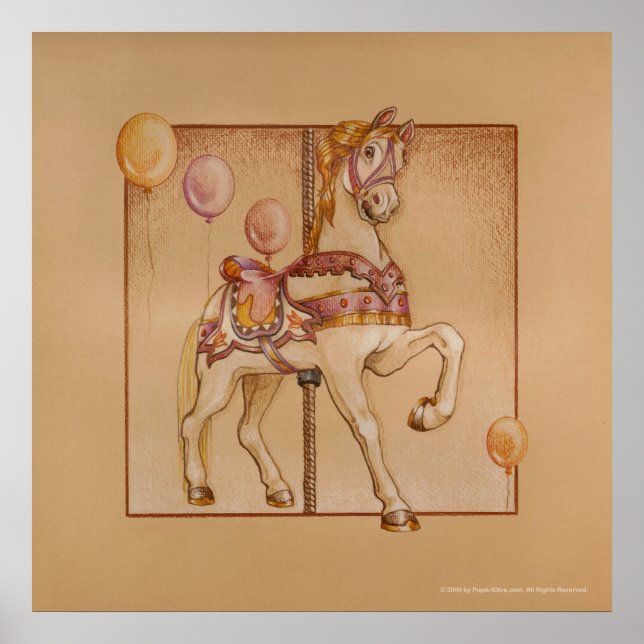 PINK PASSION CAROUSEL HORSE POSTER (Front)
