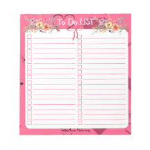 Pink Passion Heart To Do List