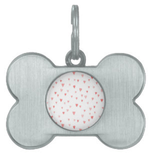 PINK PASSION HEARTS PET ID TAG