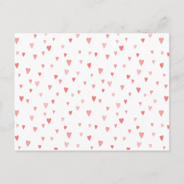 PINK PASSION HEARTS POSTCARD (Front)
