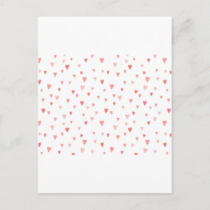 PINK PASSION HEARTS POSTCARD