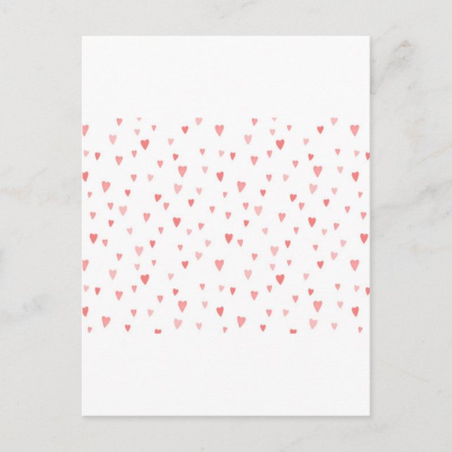 PINK PASSION HEARTS POSTCARD (Front)