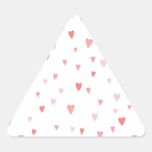 PINK PASSION HEARTS TRIANGLE STICKER