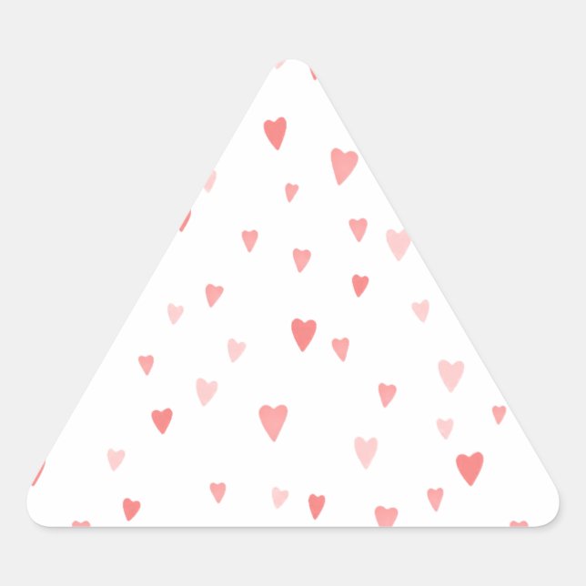 PINK PASSION HEARTS TRIANGLE STICKER (Front)