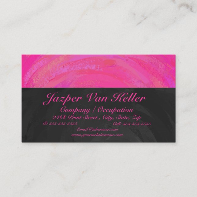 Pink Passion Personalised Business Card (Front)