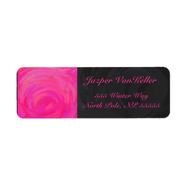 Pink Passion Personalised Return Address Label (Front)