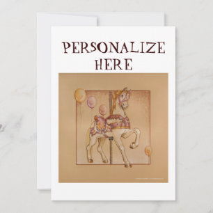 PINK PASSION PONY CAROUSEL INVITATION