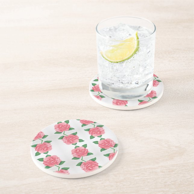 Pink Passion Sandstone Coaster (Side)