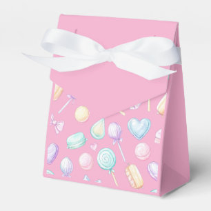 "Pink Pastel Balloon and Heart Favour Box" Box