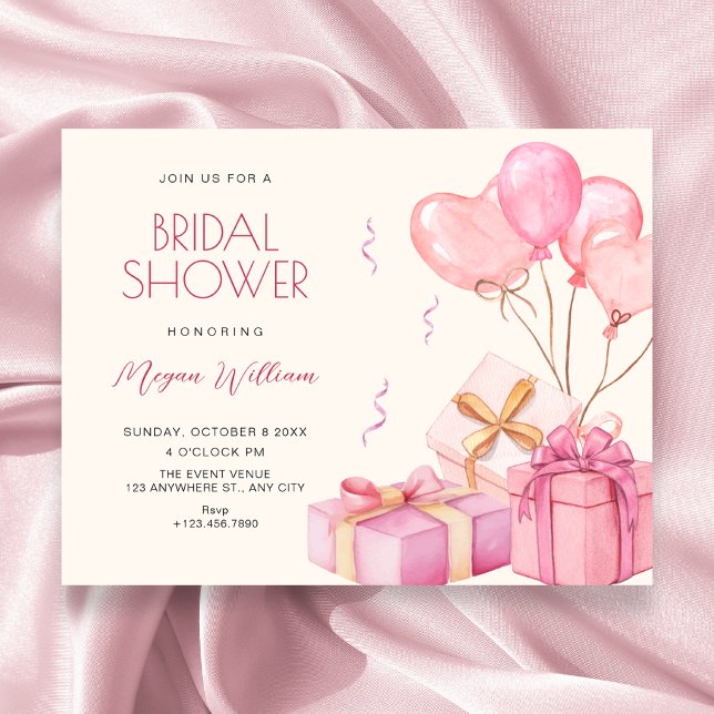 Pink pastel  bridal shower invitation (Creator Uploaded)