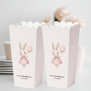 : Pink Pastel Bunny Easter Kids Birthday Favour Box