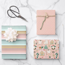 Pink Pastel Christmas Vibe Gift Wrap