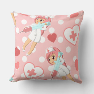 Pink Pastel Decora Menhera Kei Kawaii Nurse Cushion