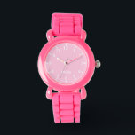 Pink Pastel Girls Personalized Kids Watch<br><div class="desc">Make every moment magical! Personalize this cute kids’ watch with your child’s name. Perfect for birthdays,  holidays,  and special milestones – a gift full of love and fun!</div>
