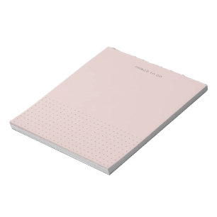 Pink Pastel Grey Dots Modern To Do List Notepad