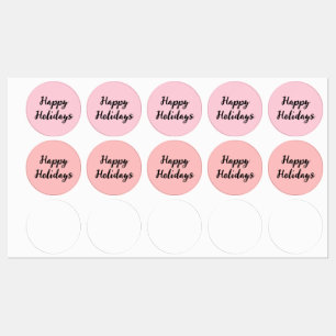 Pink pastel happy holidays Christmas simple stylis