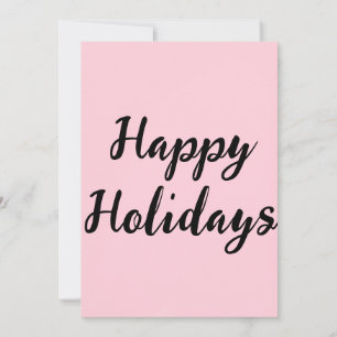 Pink pastel happy holidays Christmas simple stylis Invitation