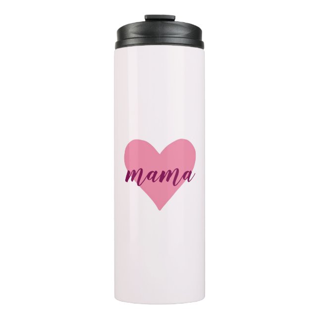 Pink Pastel Heart Thermal Tumbler for Mum (Front)