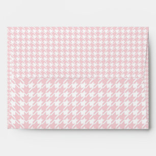 Pink Pastel Houndstooth Baby Girl Envelope
