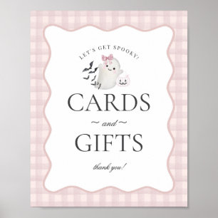 Pink Pastel Little Boo Ghost Cards & Gifts Sign