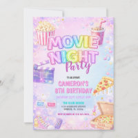 Pink Pastel Movie Night Birthday Party
