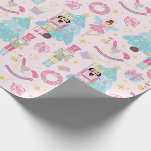 Pink Pastel Nutcracker Ballet Wrapping Paper