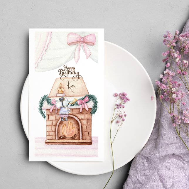 Pink Pastel Nutcracker Guest Towel Napkin (Creator Uploaded)