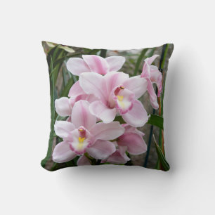 Pink Pastel Orchids Cushion