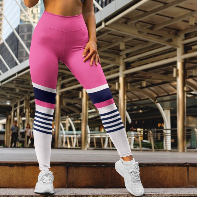 Pink Pastel Stripes Leggings (Creator Uploaded)