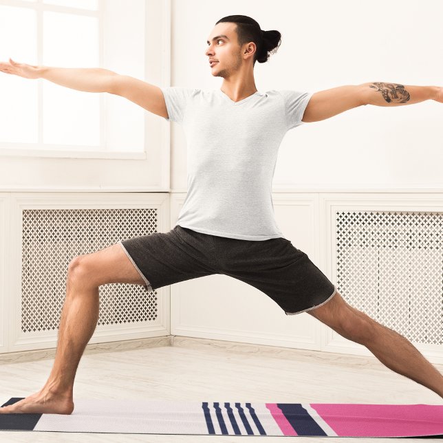 Pink Pastel Stripes Yoga Mat (Creator Uploaded)
