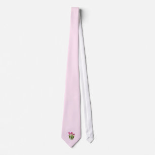 Pink Pastel Tulips Tie