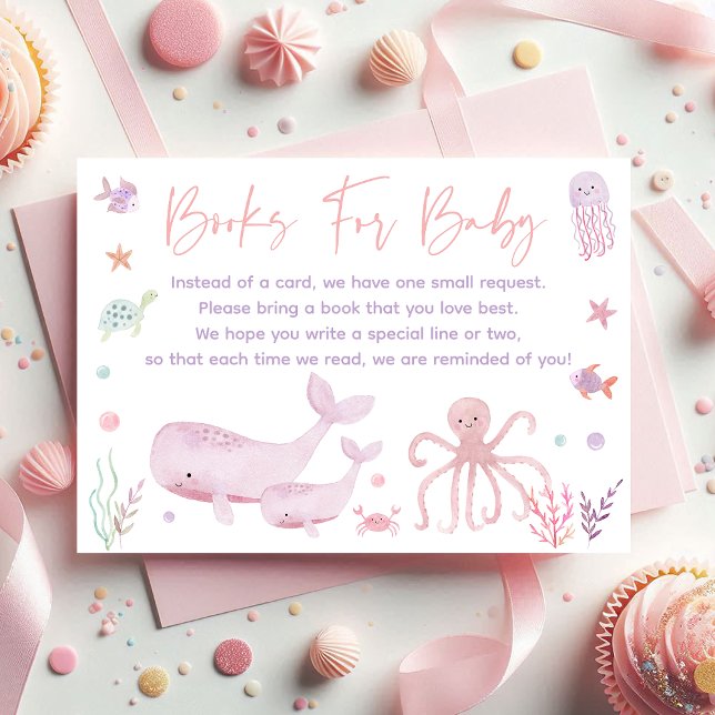 Pink pastel Under the Sea Book Request Cards (Creator Uploaded)