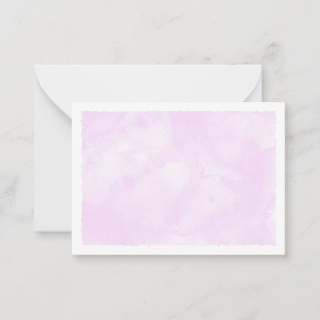 Pink Pastel Watercolor Blank All Occasion Card (Front)