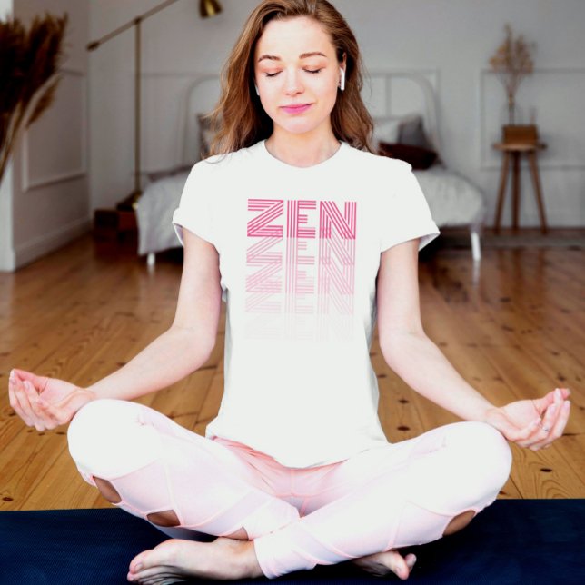 Pink pastel ZEN monochrome gradient Yoga T-Shirt (Creator Uploaded)