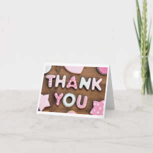 Pink Patch Thank You Card
