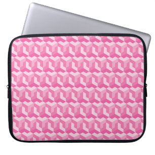 Pink pattern absrtact seamless geometric, illustra laptop sleeve