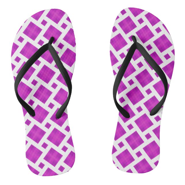 Pink pattern thongs (Footbed)