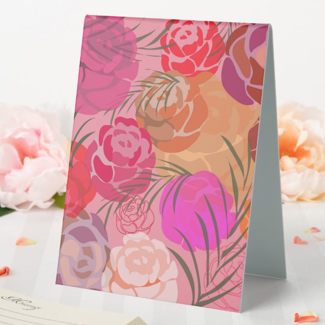 Pink pattern with flowers and plants (In SItu (Wedding))