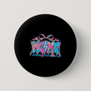 Pink patterned mama, mom,women,mother's day Pink p 6 Cm Round Badge