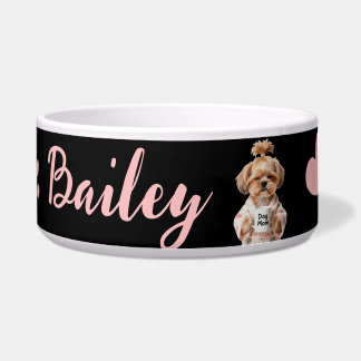 Pink Paw Cute Dog Name Black Pink