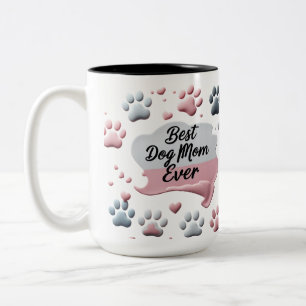 Pink Paw Print Coffee Cup Gift for Proud Fur Mama