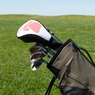Pink Paw Print Design Golf Head Cover
