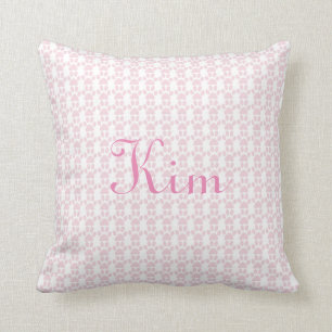 Pink Paw Print Personalised Pillow