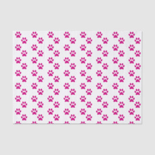 Pink Paw Print Tissue Paper