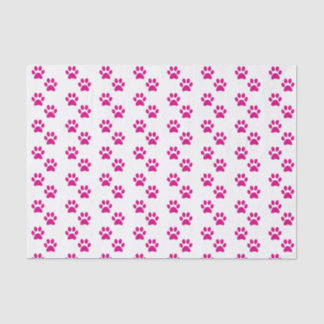 Pink Paw Print Tissue Paper