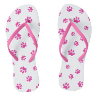 Pink Paw Prints Pattern